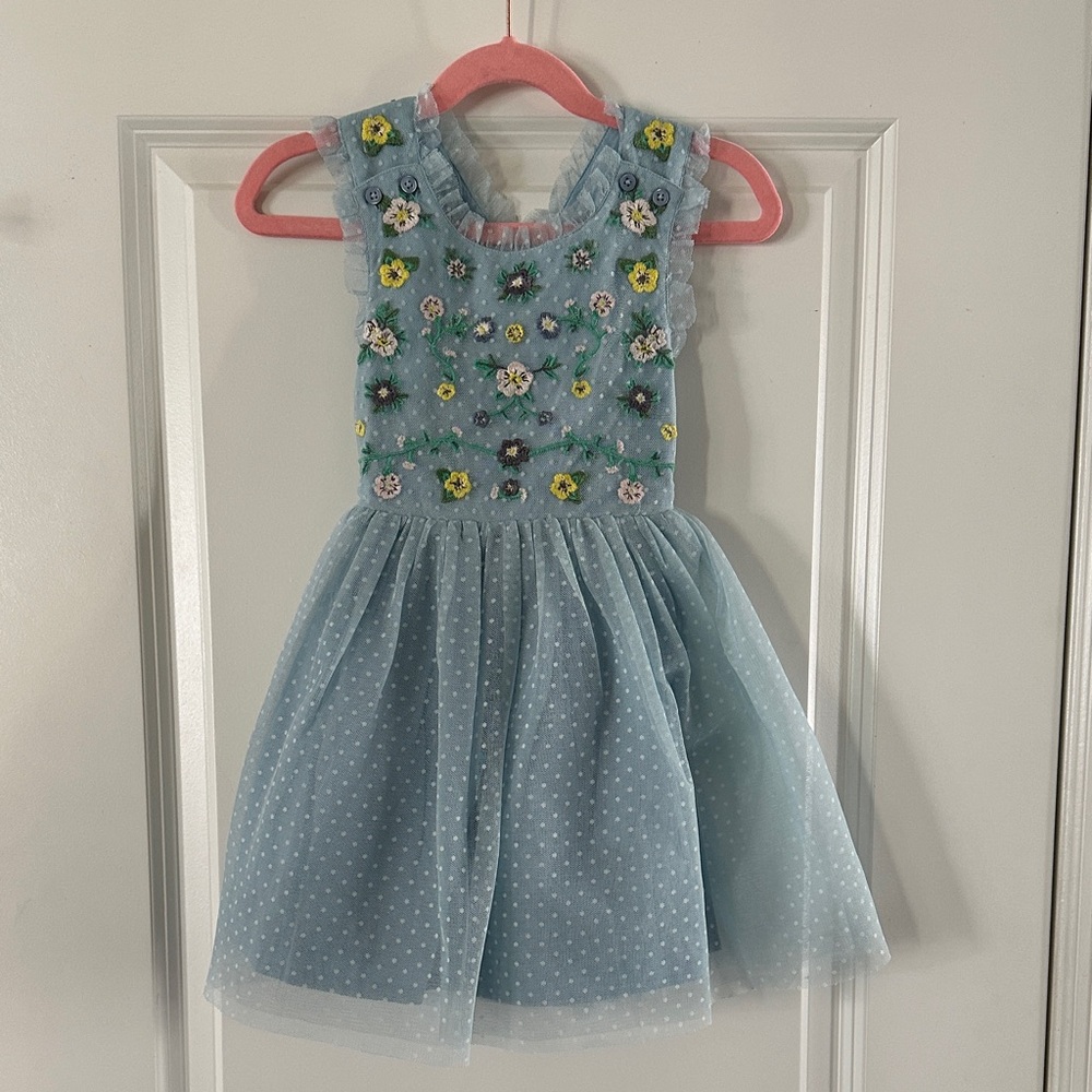Boden Light Blue Occaision Dress - 3-4T